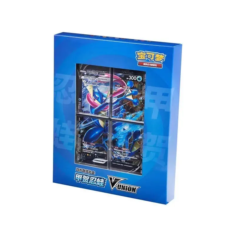 متوفر 100% أصلي بوكيمون Ptcg بطاقة رباعية اقتران V-Union علب الهدايا بيكاتشو بيج جمع مورو بيكر Mew-Two Ptcg صندوق