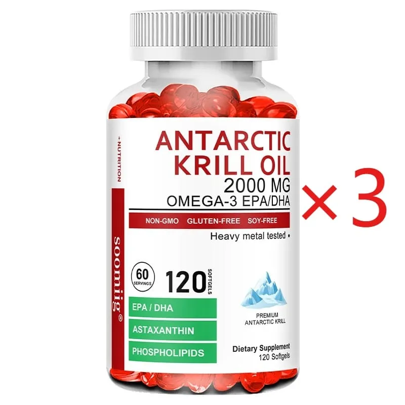 Antarctic Krill Oil 2000 Mg Κάψουλες | 3X Strength φυσική πηγή ωμέγα-3 EPA DHA με συμπλήρωμα φωσφολιπιδίων ασταξανθίνης — image 9