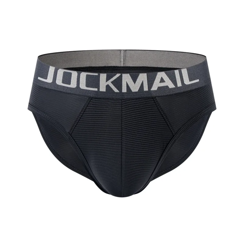Men Underwear Brief Sexy Low-rise Striped Bikini Athletic Supporters Underpants Sleepwear Nylon Quick Dry Breathable — image 8