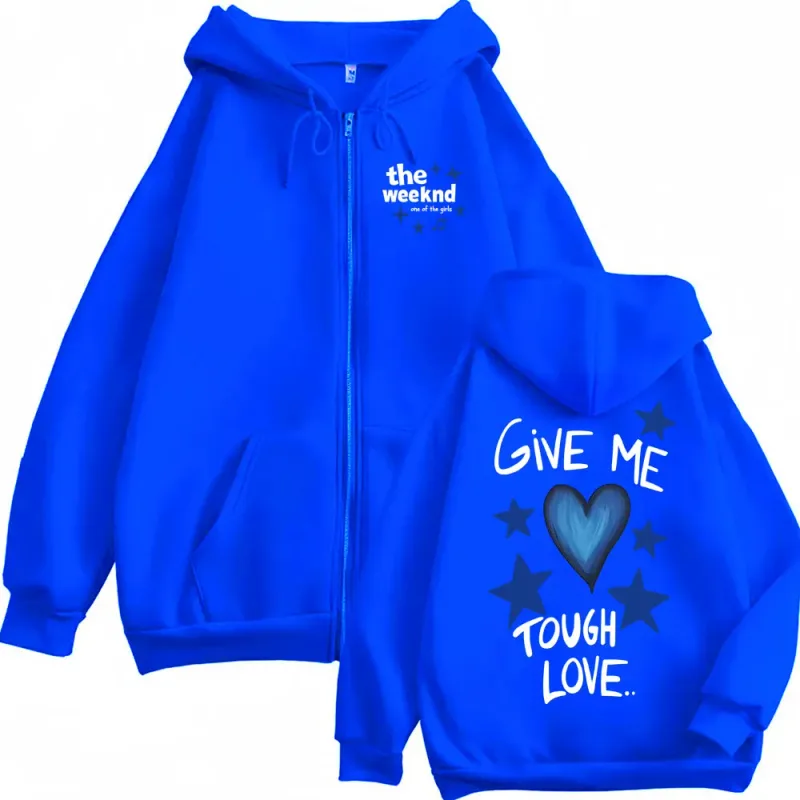 Sudaderas con capucha The Weeknd "one of The Girls" para hombre y mujer, chaqueta de moda de Hip Hop, sudadera, abrigos, jerséis informales con cremallera de gran tamaño