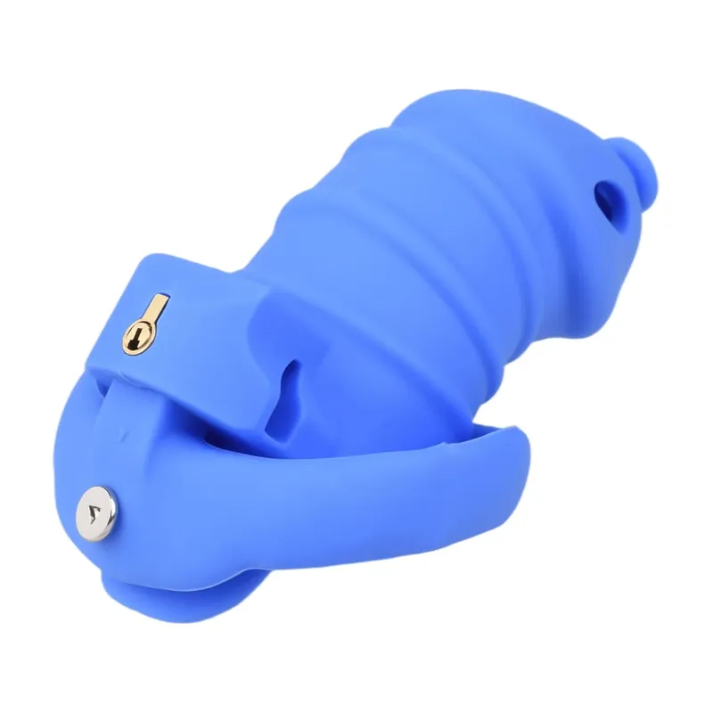 Jaula de silicona para pene masculino, cinturón de castidad, consolador con bloqueo para pene, Juguetes sexuales antiescape para hombres, accesorios eróticos — image 17