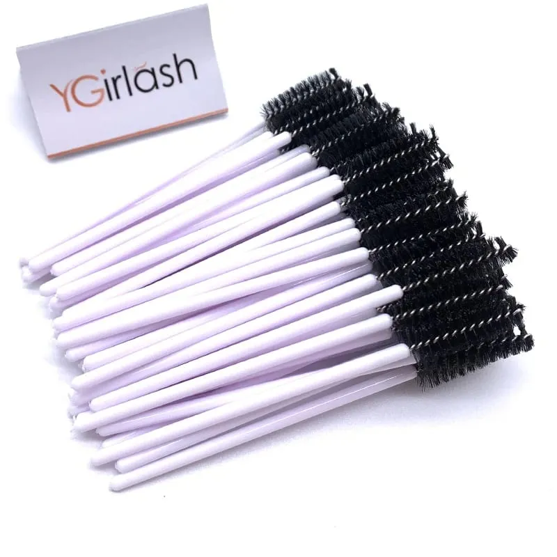 YGirlash 50Pcs Lash Swans Crystal Eyelash Applicator Μίας χρήσης Διαμαντένια λαβή Nylon Mascara Wands Brush Cosmetic Tools — image 33