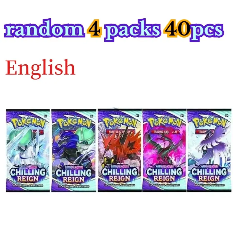 διασκέδαση 40 τεμάχια Pokemon Card Pack 4 Sets Sun Moon Violet 151 Αγγλικές κάρτες συναλλαγών Συλλεκτικά παιχνίδια Halloween Gift Fantasy Sci Fi — image 31