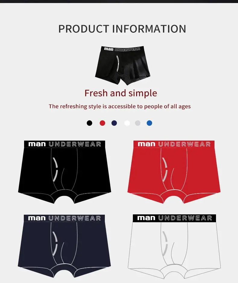 2024 new 6pcs/Lot Cotton Mens Underpants Soft Boxer Men Breathable Solid Underwear Flexible Boxershorts Cuecas Vetement Homme — image 4