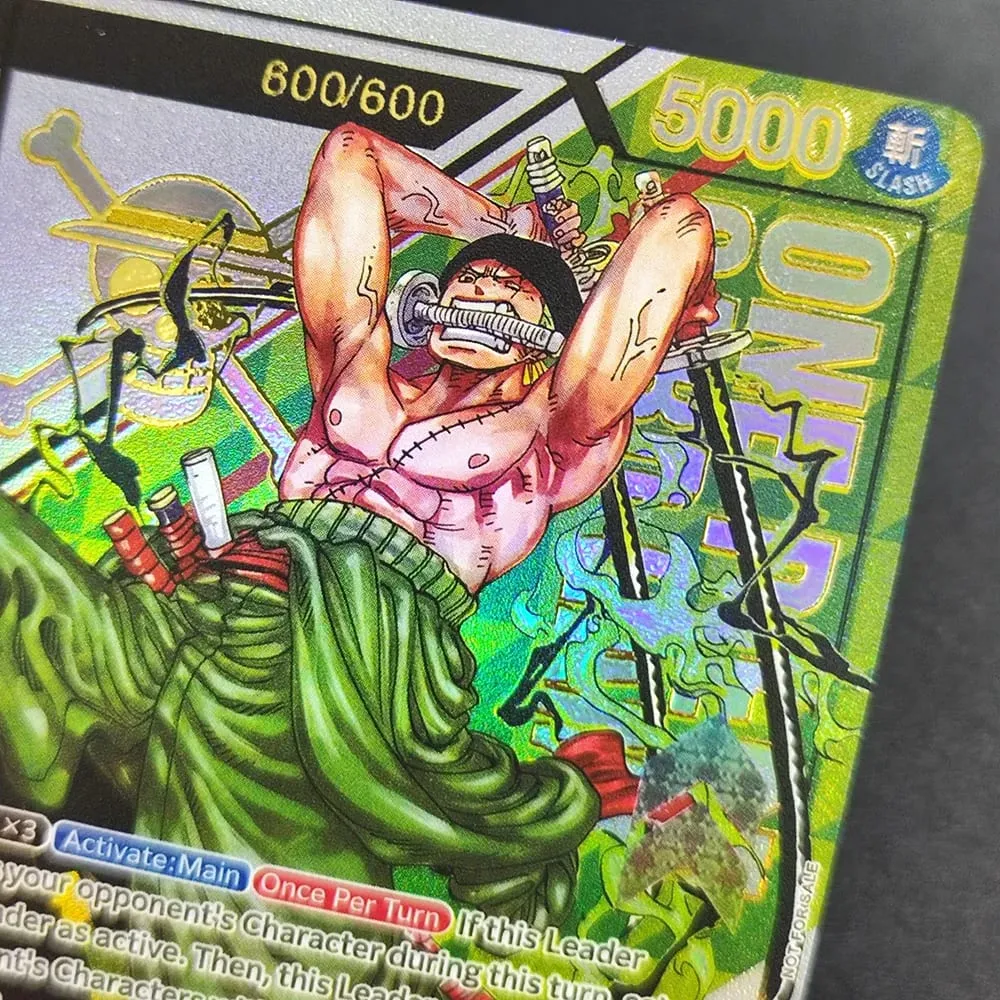 DIY One Piece Card Game Treasure Cup Roronoa Zoro OP12-020 Serialized 1/600 600/600 Collection English Cards Anime