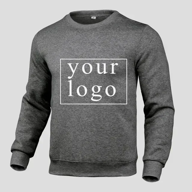 Votre propre conception Logo/image de marque personnalisé partout hommes femmes bricolage col rond à manches longues pull à capuche mode nouveau