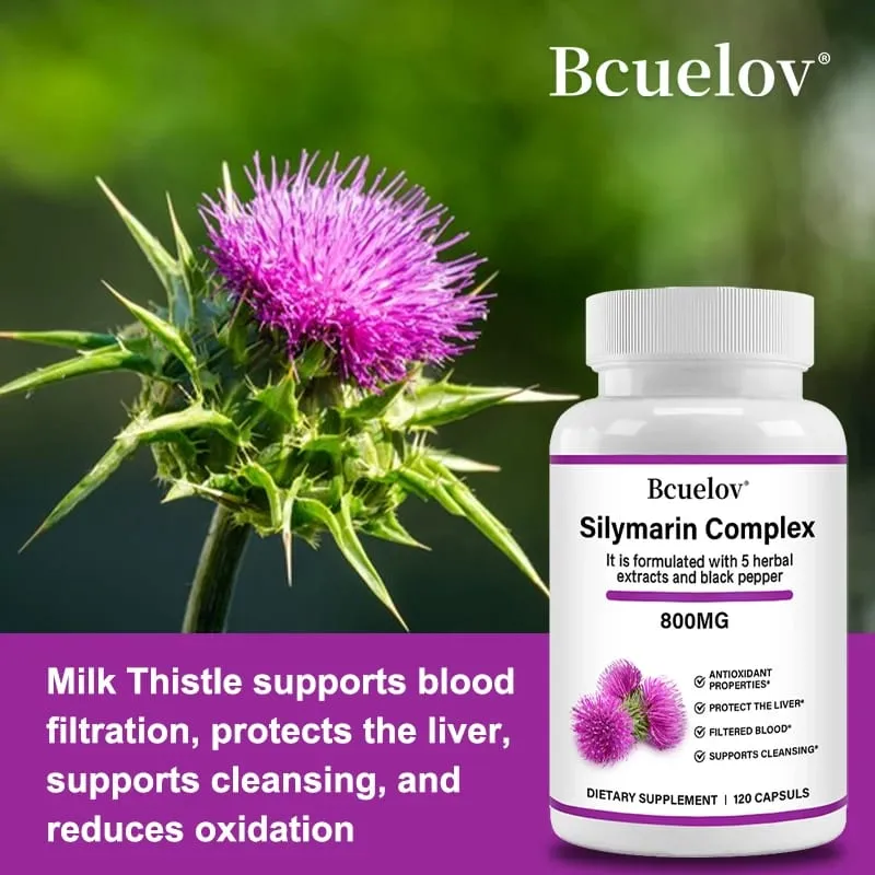 Dandelion + Milk Thistle Liver Detoxification and Purification Rich in Antioxidants Supports Digestive Health – 120 Capsules — image 6