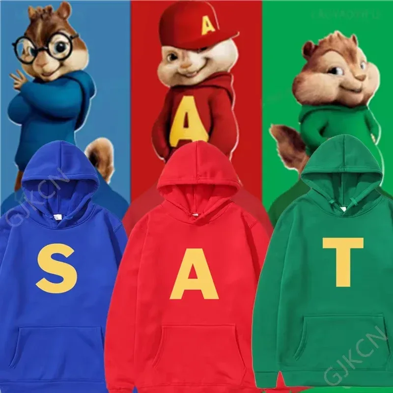 Alvin and The Chipmunks_ The Squeakquel's Pullover Woman Manfashion Drop Shoulder Sweatshirt Available para sa Best Friend Hoodie
