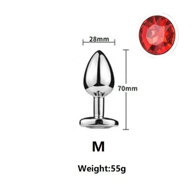 Small Size Metal Anal Beads Butt Plug Mini Rainbow Rose gold Butt Plug Crystal Jewelry Trainer Anal Dildo Masturbation Sex Toy — image 34
