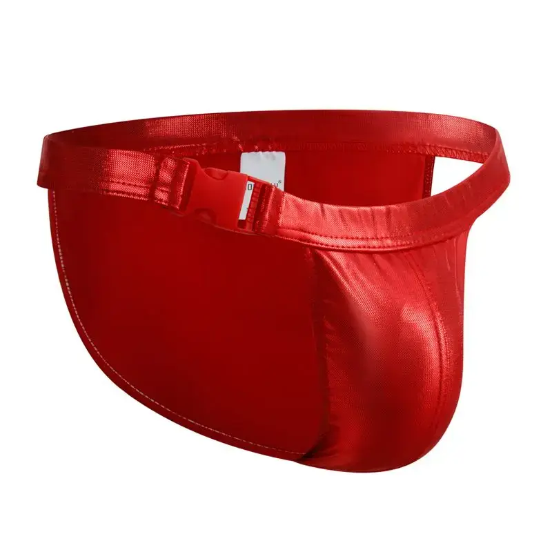 Leather Sexy Gay Male Bikini Men Underwear Brief and Swimwear All in One. You Can Use It As An Underwear or Swimwear,Up To You.