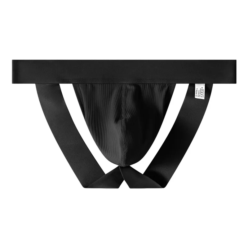 Mens Briefs Ice Silk Underwear Pouch Panties Low Waist Open Butt Underpants G Strings High Quality Cotton Jock Strap — image 4