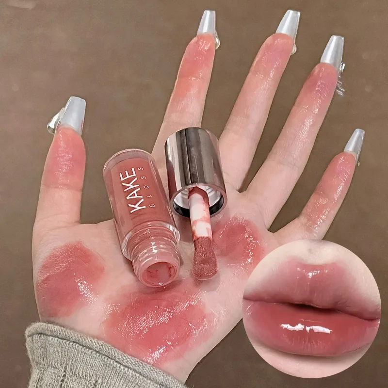 Καθρέφτης Liquid Lipstick Ενυδατικό Jelly Brown Water Light Lip Glaze Sexy Lip Gloss μακράς διαρκείας Nude Lip Tint Καλλυντικά Μακιγιάζ