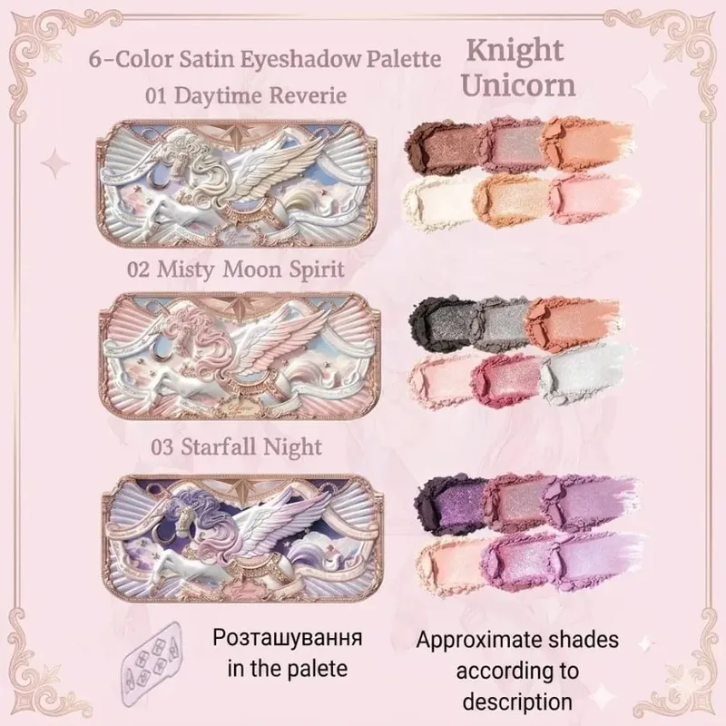 Flower Knows Knight Unicorn Makeup Gift Set Lipstick Blush Cloud Setting Powder Starlight Eyeshadow Cosmetics Kit Gift Box — image 3