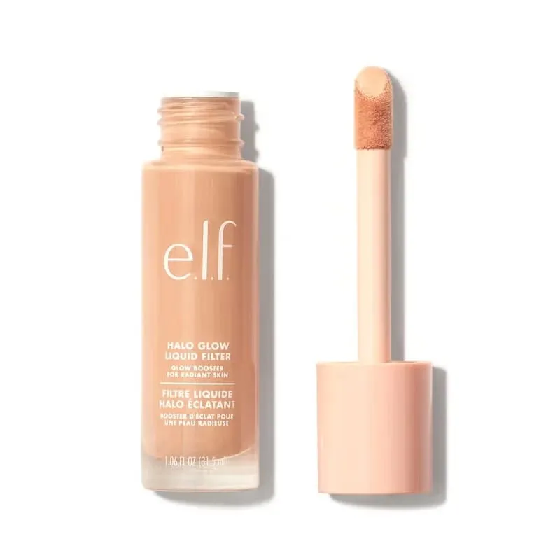 ELF Fashion Makeup Cosmetics Liquid Foundation Concealer וליפ גלוס מבהיר עם אורות מהבהבים Lip Oil Glossy Finish