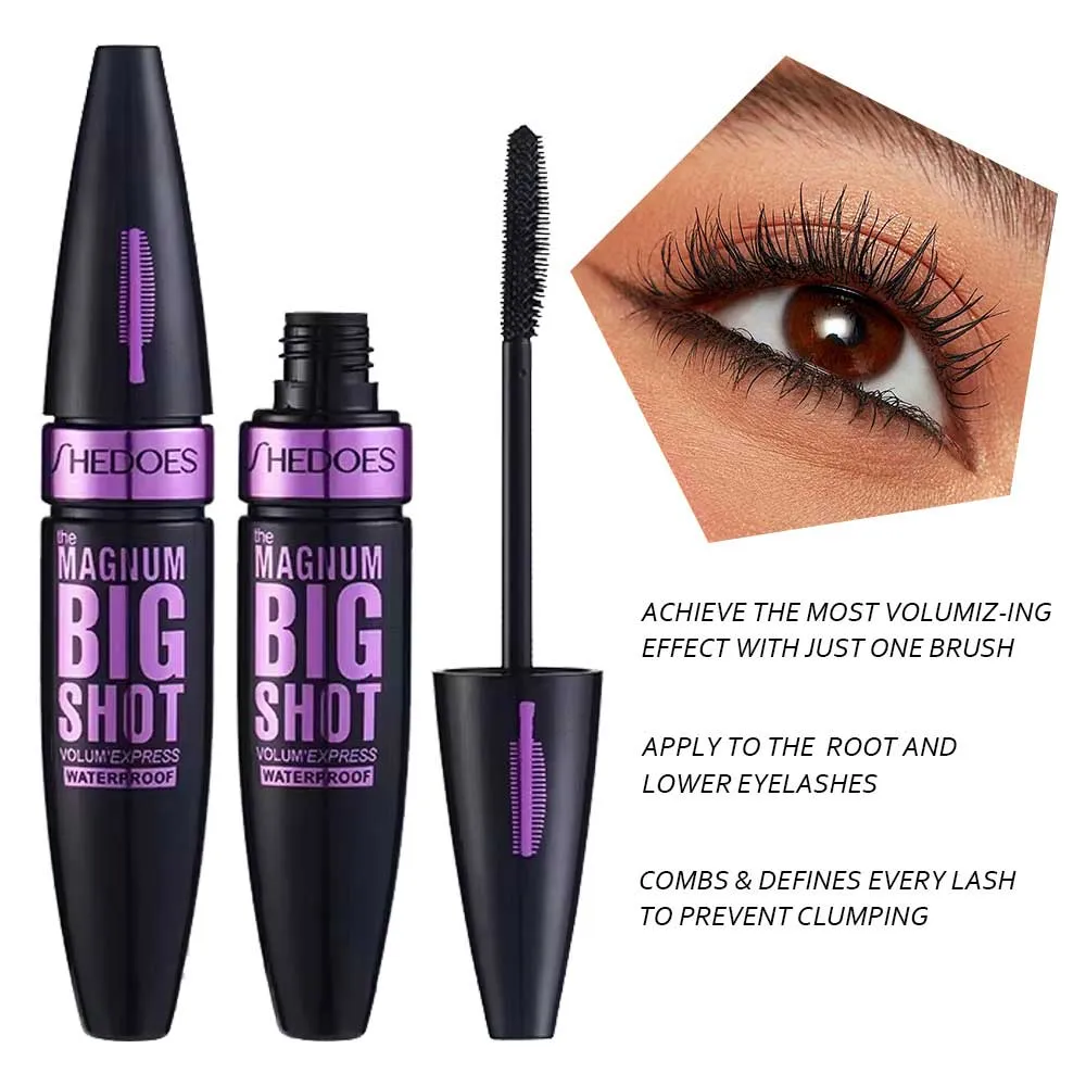 Big Shot עמיד למים מסקרה Volume Express Curling Lash Mascara עמיד לכתמים איפור ריסים שחורים עבים לריסים מלאים יותר