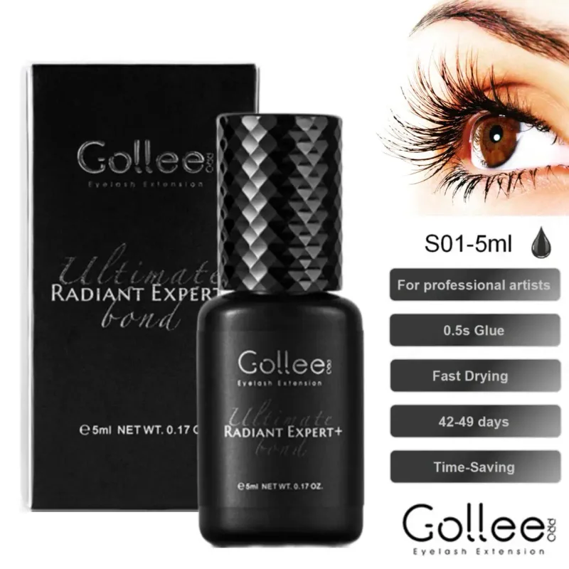 Gollee Fast Drying Eyelash Glue 0.5S 1S 2S 3S Unscented Lash Glue Low Ood Lashes Extension Adhesive for Professional Supplie — image 6