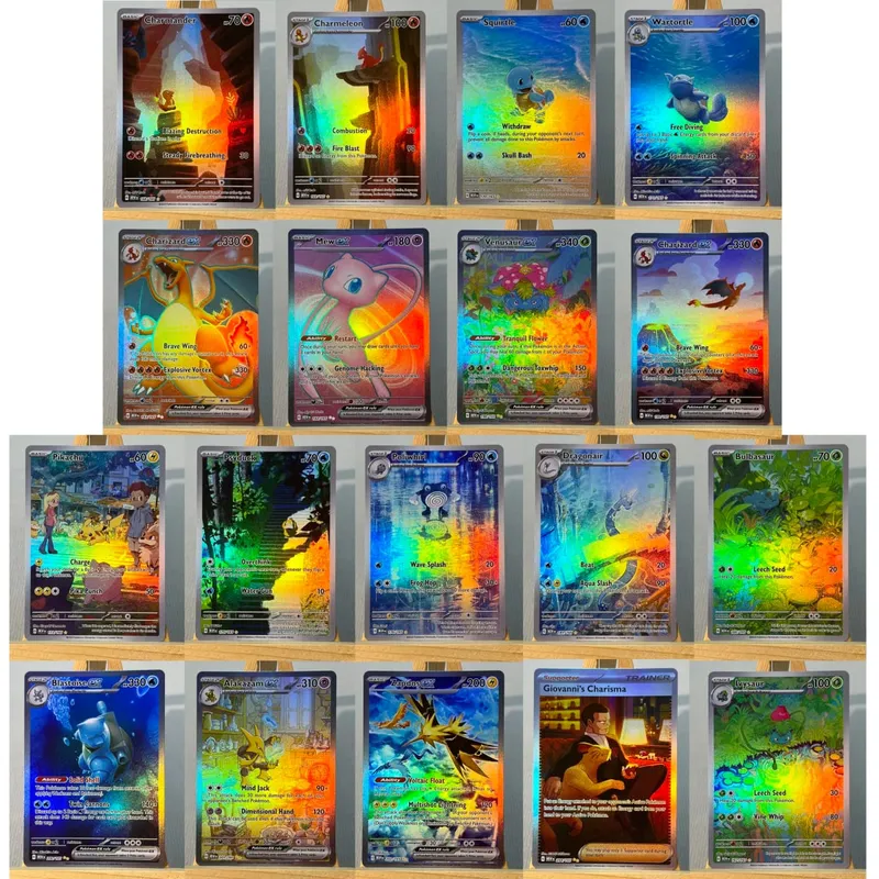 MEW PTCG13-003 Tcg proxy PKM Cards Charizard ex Bulbasaur Charmeleon Rare Collection Battle Toys Δώρα για χόμπι στο σπίτι — image 3