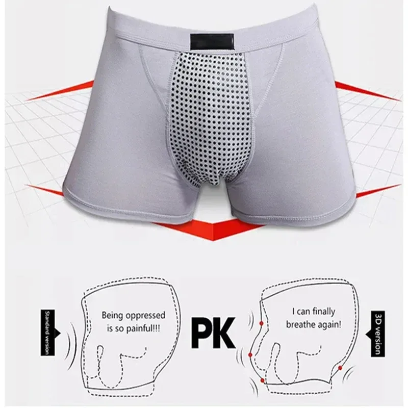 1Pcs Men Magnetic Therapy Boxer Briefs Breathable Comfortable Underwear with 22 Health Magnets for Blood Circulation L-6XL Size — image 4