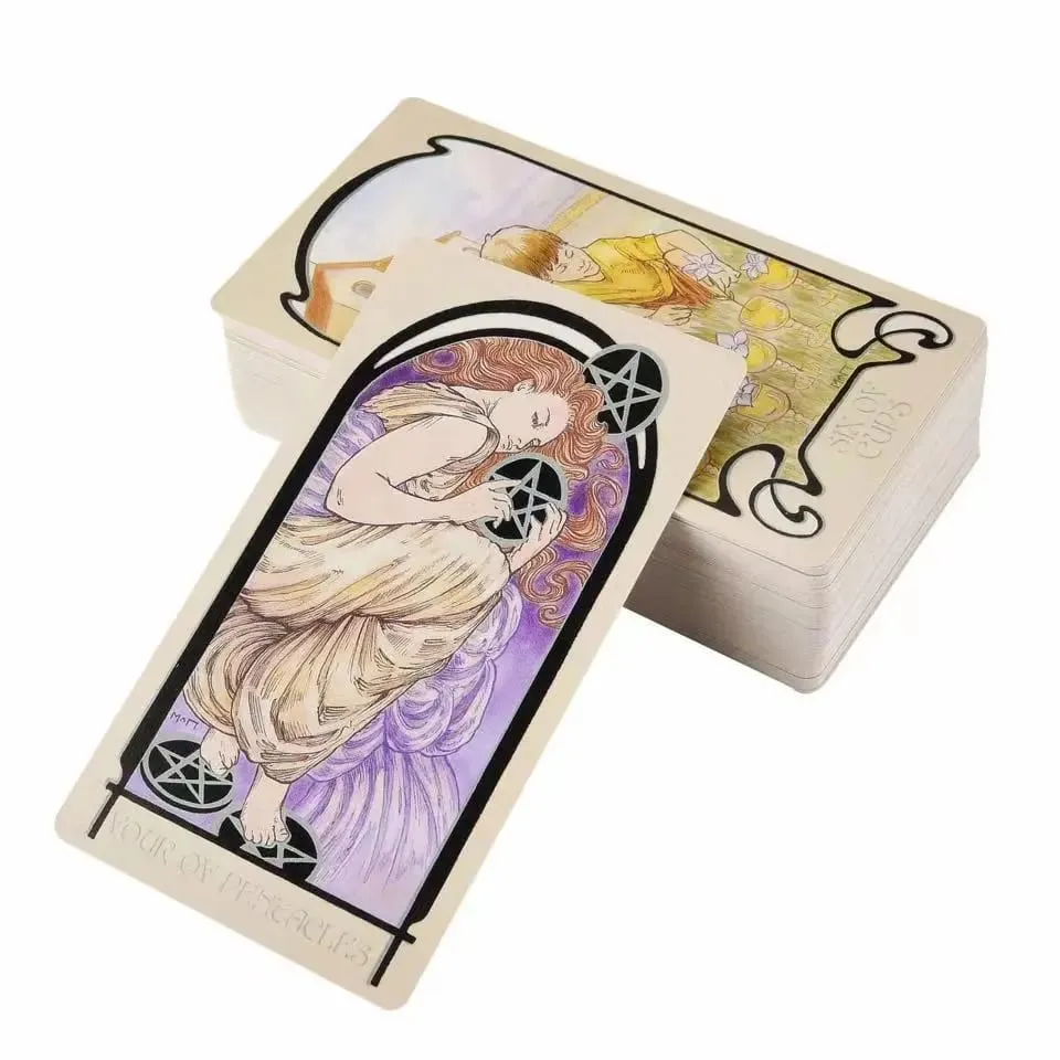 Klasszikus Ethereal Visions Illuminated Tarot The Rider Tarot pakli kártyák kezdőknek Jóslás Kiadás Borad játék