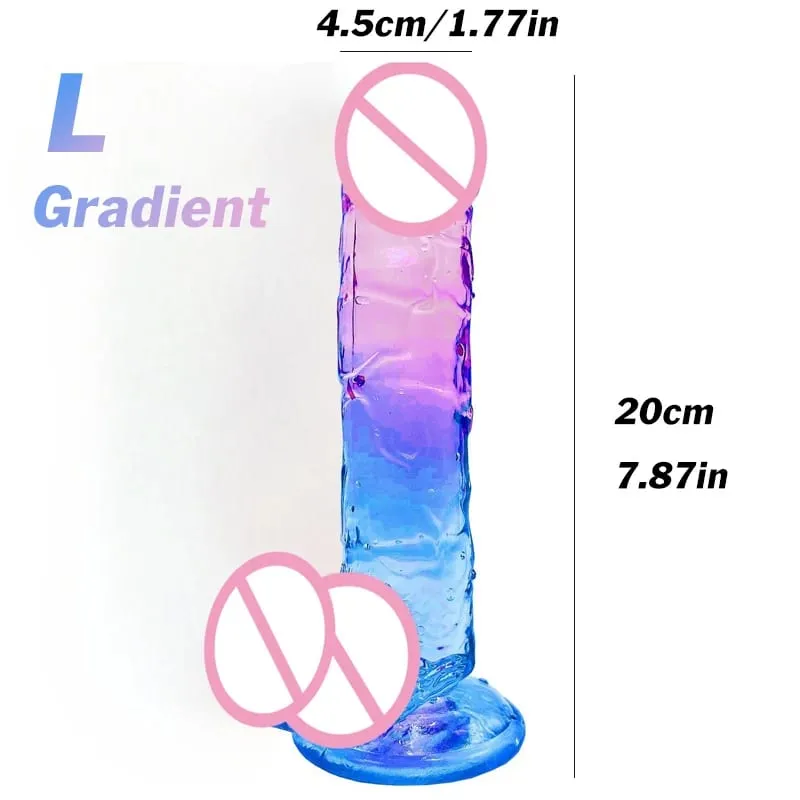 Transparent Soft Jelly Dildo Realistic Fake Dick Penis Suction Cup Dildo Realistic Sex Toys For Lesbian Women Female Masturbator — image 29