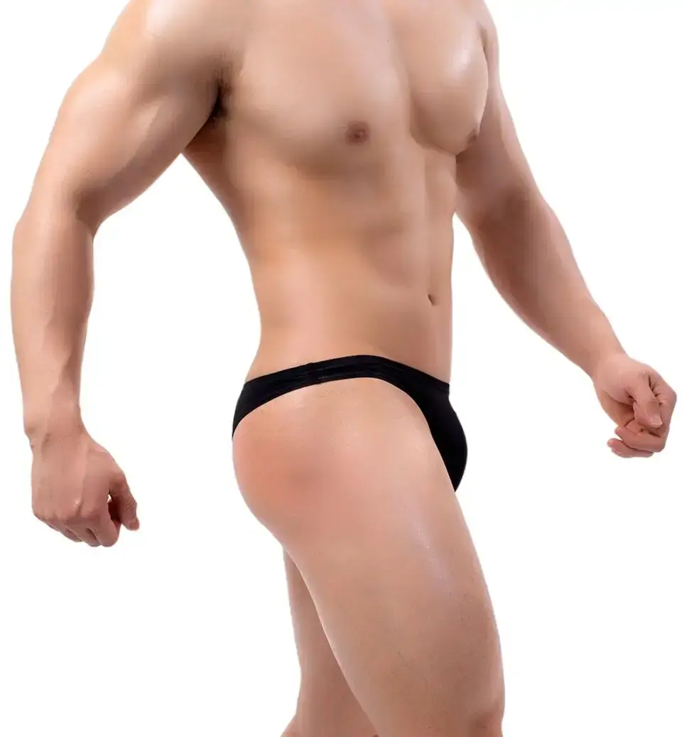 Mens Briefs Low waist Sexy Underwear Briefs for Man Nylon Underpants Briefs Bikini Thongs Male Panties — image 6