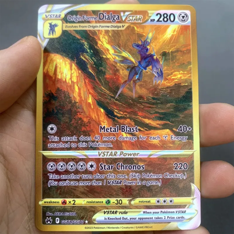 Tiếng Anh Kim Loại Pokemon Thẻ DIY Arceus Mewtwo Charizard Pikachu Sắt Sáng Bóng Pokémon GX Vmax EX Trò Chơi Trẻ Em Bộ Sưu Tập Thẻ Đồ Chơi Quà Tặng