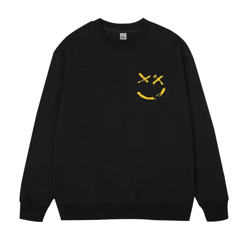Plus Size Herren Pullover Vollbaumwolle Sweatshirts 5XL 6XL 7XL Herbst Winter Lange Ärmel Bedruckte Tops Männliche Kleidung 110kg-180kg