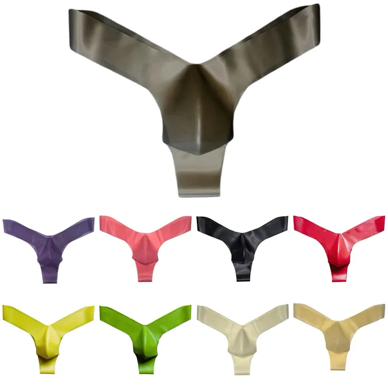 Transparent Latex Thongs For Men Briefs For Men Erotic Underpants Latex Underwear G-Strings Underwear Sexy Lingerie