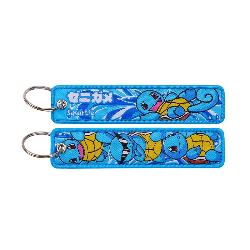 פוקימון אנימה Elf Monsters מחזיק מפתחות לרכב תרמיל מחזיקי מפתחות רקמה מחזיקי מפתחות מפתח תג Jet Tag אביזרי מתנות 1 יחידות
