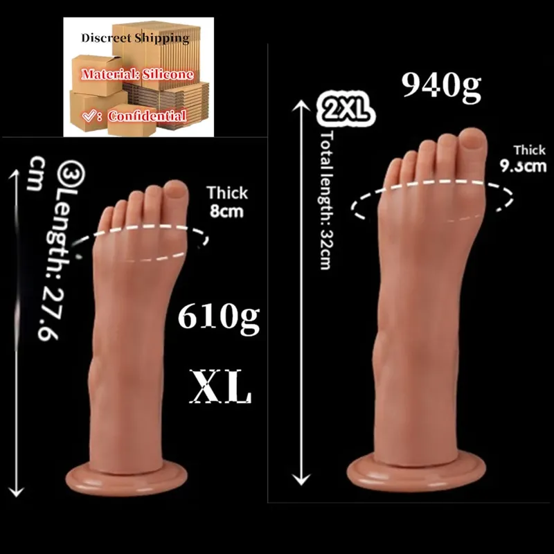 Huge Feet Style Anal Plug Big Silicone Ass ButtPlug Deep Masturbator Dildo Dilator Stimulator Anal Dildo Adult Sex Toy For Women