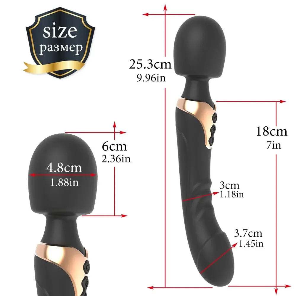 Women Powerful AV Dildos Vibrator Magic Wand 10 Modes Clitoris Stimulator G Spot Vagina Nipple Massager Adult Sex Toys for Women