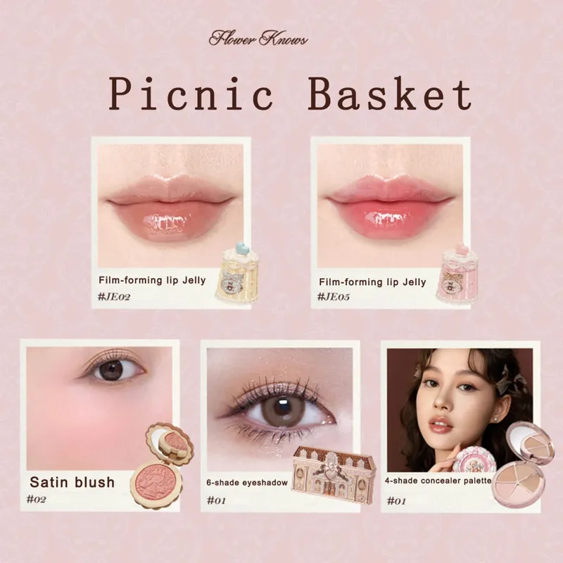 New Arrive Flower Knows The Sweetie Bear Collection Mini Setting Powder Cookie άρωμα και Dual Ended Brow Gel and Pencil — image 9