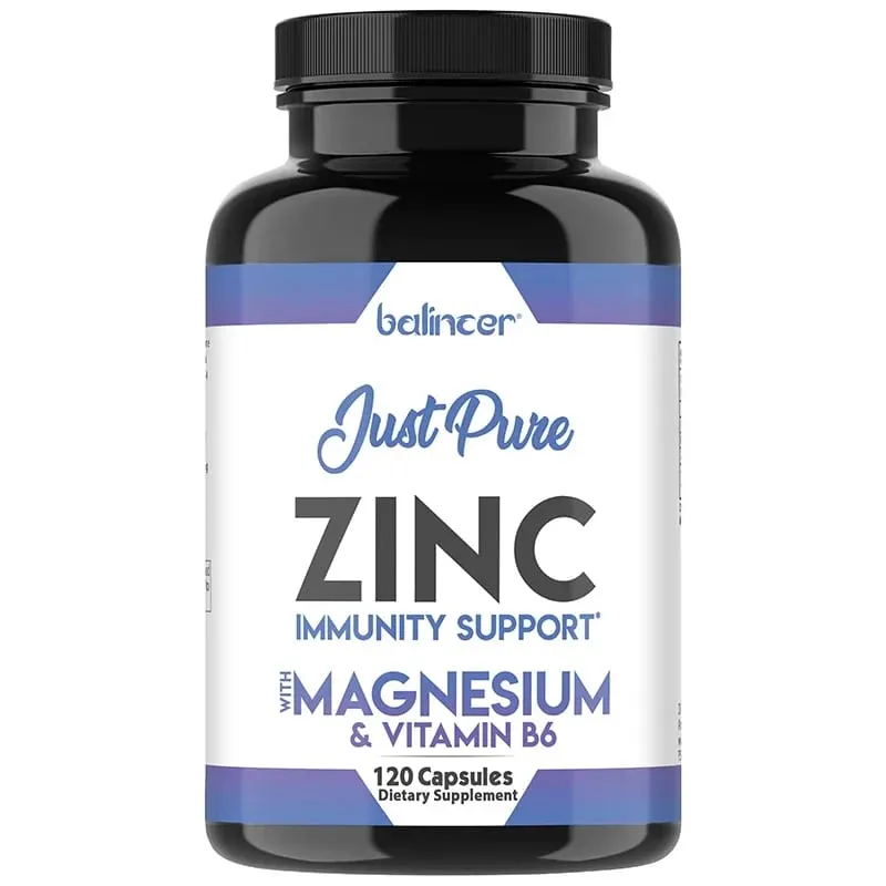 Zinc Supplements - Promotes Energy Production Supports Immune System and Overall Health Non-GMO Gluten-Free