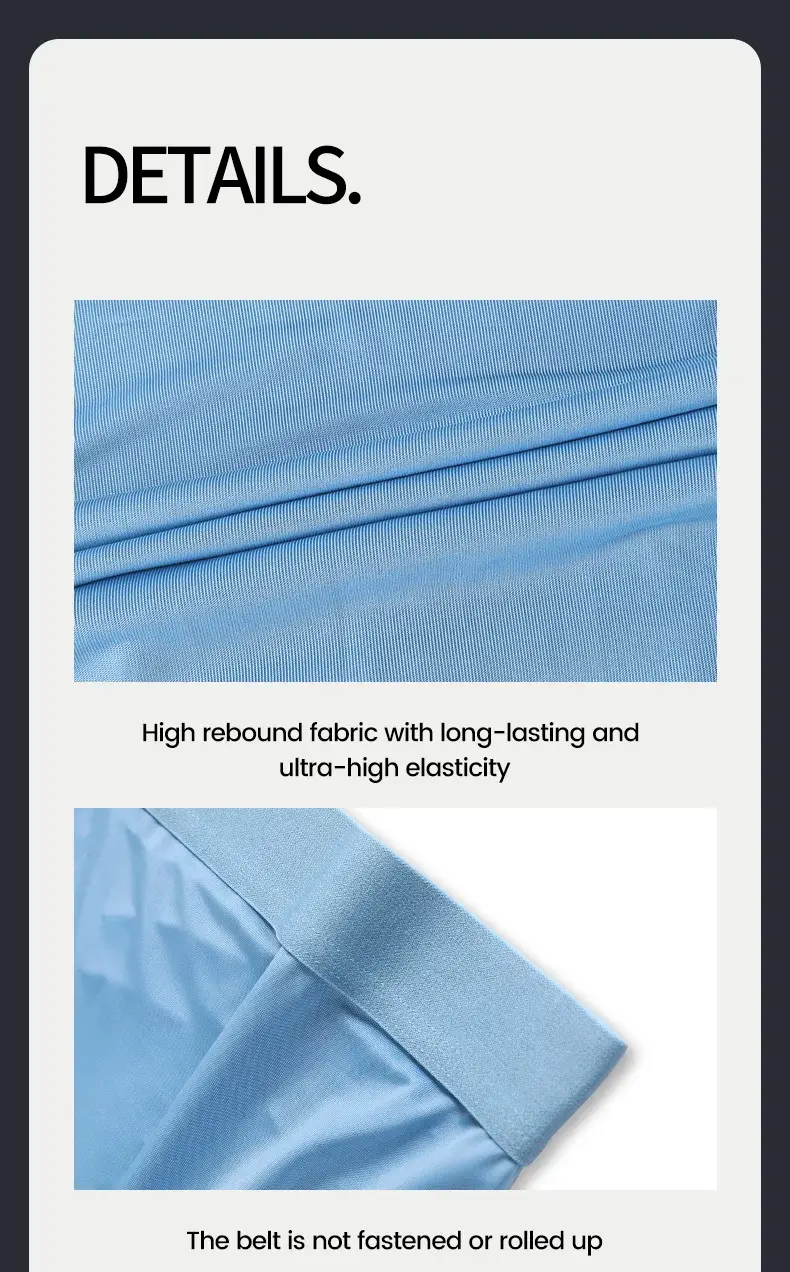 Men's sports underwear: high-waisted, belt-curving, plus-size, lengthened, anti-leg chafing, waist-protecting, flat-cut shorts