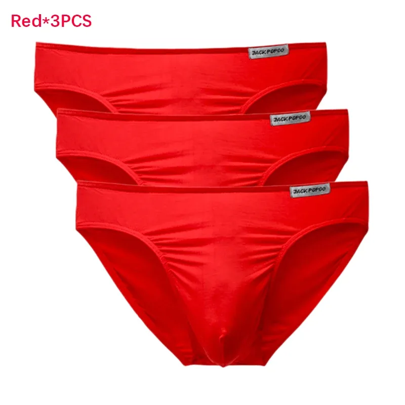 3PCS/Lot Men's Underwear Modal High Quality Soft Briefs Breathable Comfortable Youth Underpants Male Sexy U Bulge Pouch Panties