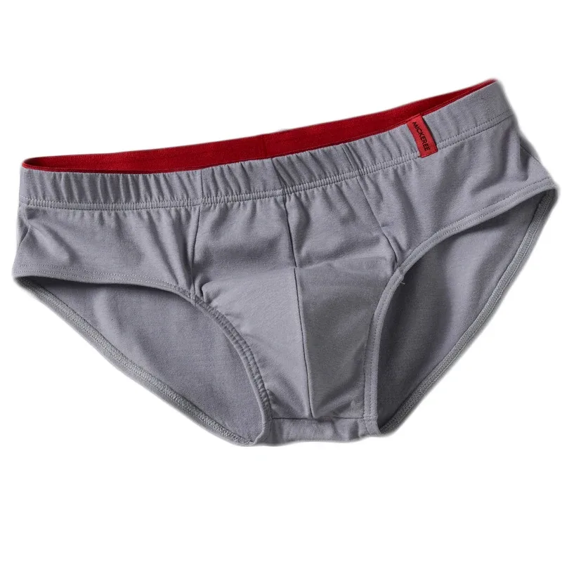 Men Briefs Solid Color Cotton Youth Briefs Waist Comfortable Sexy Explosion Trend Breathable Underwear Sissy Panties