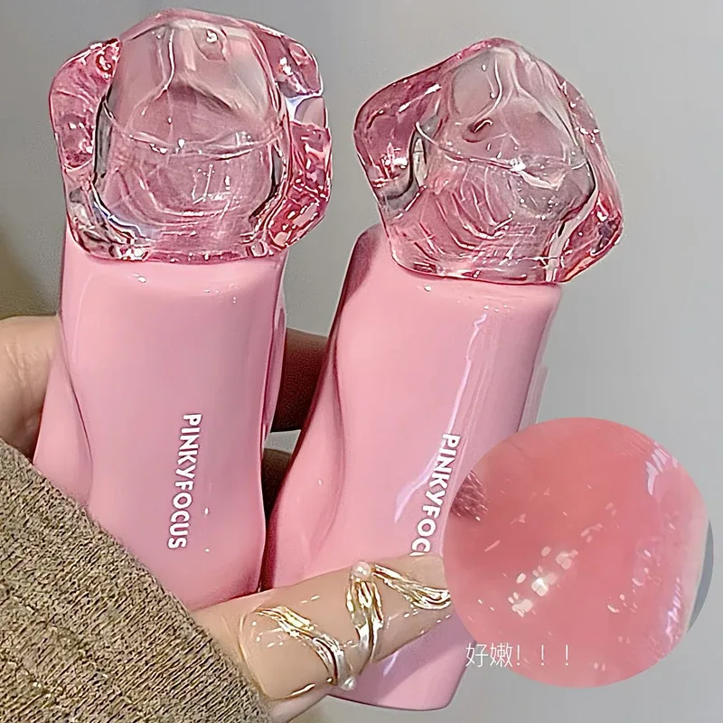 Pinkyfocus Rúzs Fényes Mirror ajakfény Hidratáló Hidratáló Juicy Nude ajakfesték Hosszantartó napi natúr smink rúzs