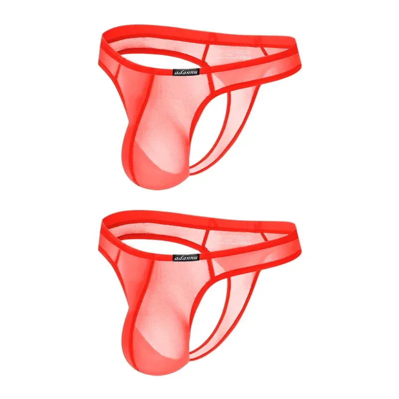 Ultra Thin Sheer Briefs Men Underwear Cooling Knickers Low Rise Bulge Pouch Underpants Soft Mesh Panties Male Thong Pants