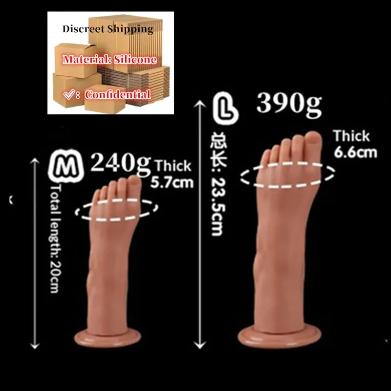 Huge Feet Style Anal Plug Big Silicone Ass ButtPlug Deep Masturbator Dildo Dilator Stimulator Anal Dildo Adult Sex Toy For Women