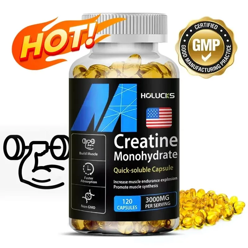 Buy 1 Get 1 Free! Creatine Monohydrate 3000mg Supplement for Lean Muscle & Performance Fat Loss & Overall Fitness Vegan