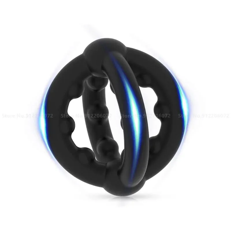 3PCS Durable Silicone Cock Rings Flash In The Night Lock Penis Ring Sex Toys For Men Male Delay Ejaculation Scrotum Lock Ring — image 18