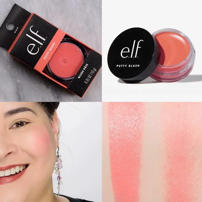 Elf Putty Blushcream Balm בגוונים ורודים בורה בורה מט זיגוג פנינה ומנצנץ לשפתיים לאיפור לחות לשפתיים