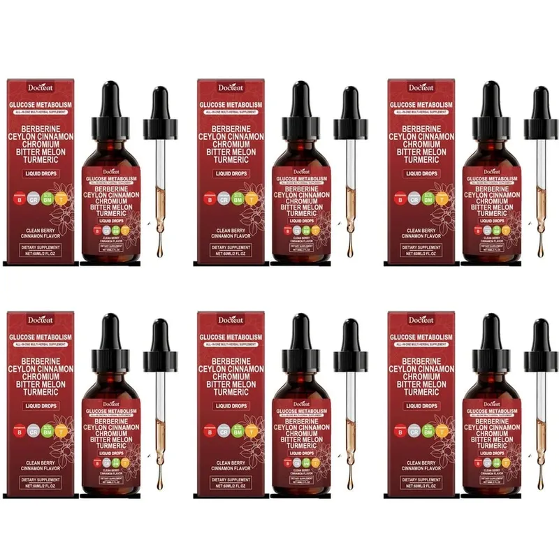 Docteat Glucose Metabolism Folyékony cseppek berberinnel és ceyloni fahéjjal, elősegítik a sima légzést és a légutak tisztaságát 60 ml — image 12
