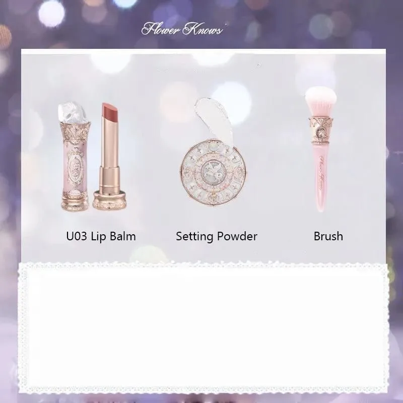 Flower Knows Moonlight Mermaid Series Glitter Eyeshadow Palette High Pigment Shell Κοσμήματα Blush Σετ πινέλου μακιγιάζ Ματ φινίρισμα — image 15