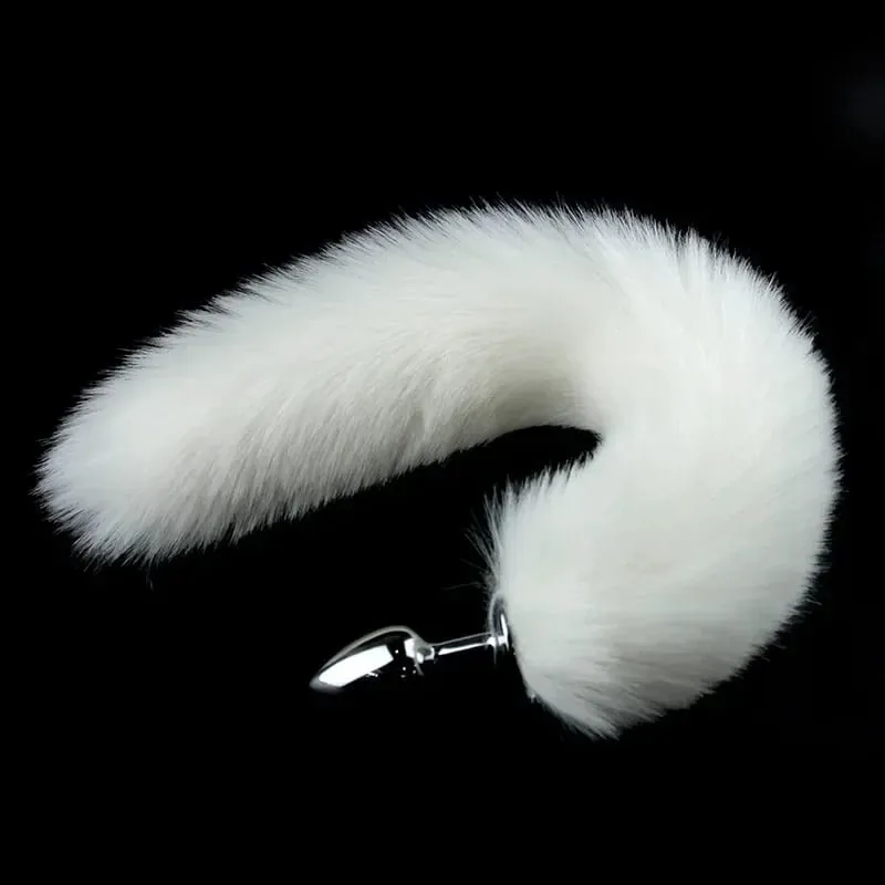Sex Sm Props Metal Anal Plug Solid Color Fox Tail Anal Plug Backyard Development Training Plug Anal Toys Expand The Anus — image 2