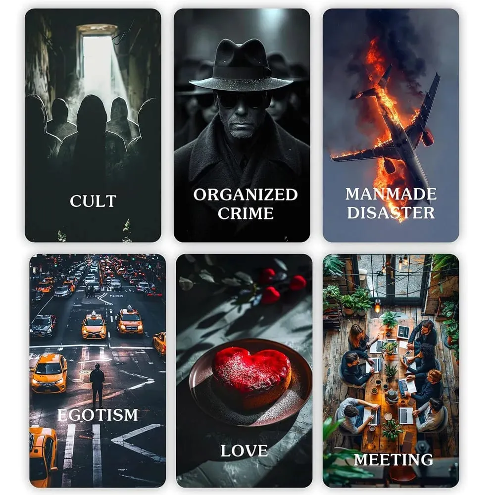 12x7 εκ. True Crime Oracle Deck 80 καρτών Divination Taro in Box Games