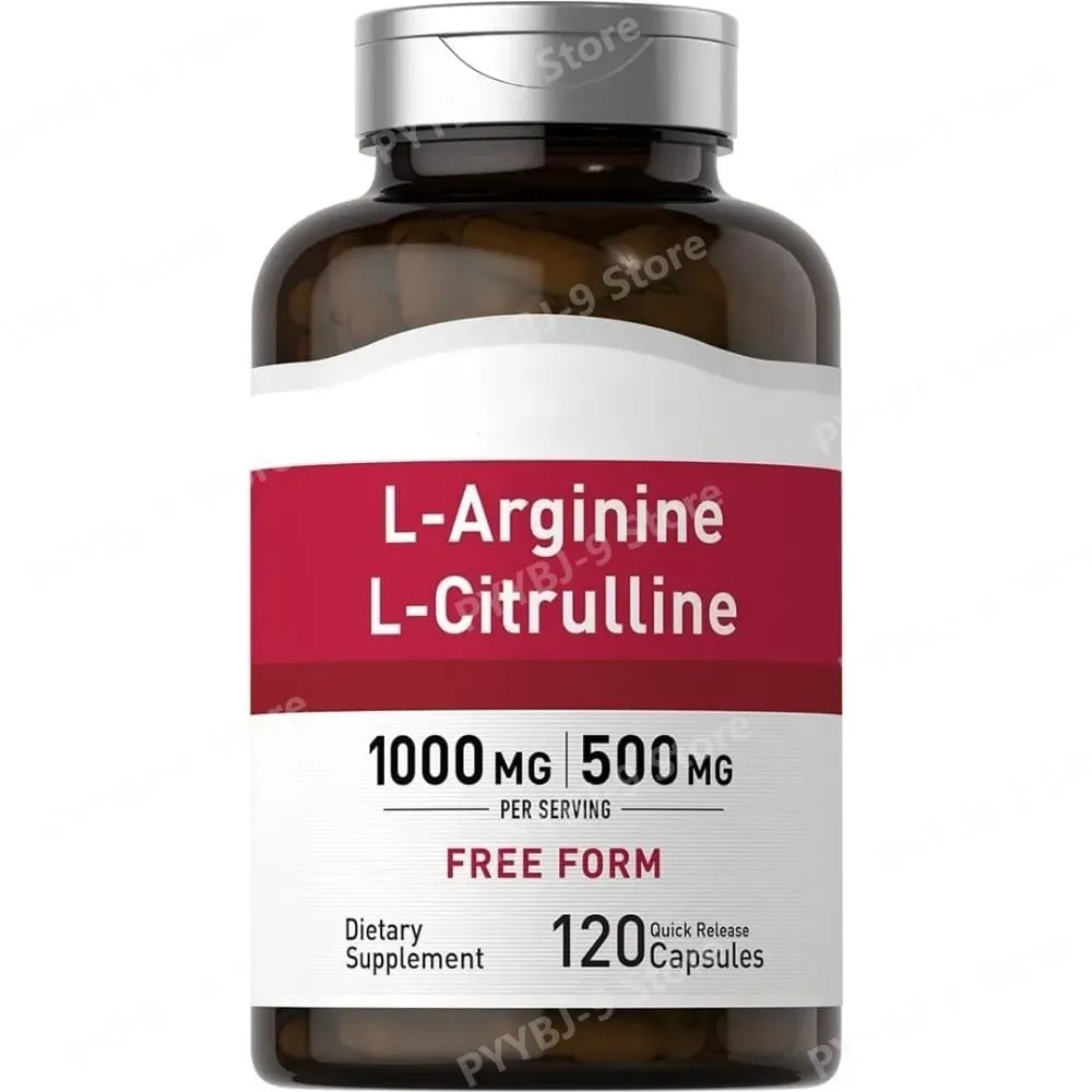 1500 Mg L-arginin és L-citrullin adagonként szabad formájú aminosav komplex férfiaknak és nőknek, nem GMO gluténmentes 120 kapszula