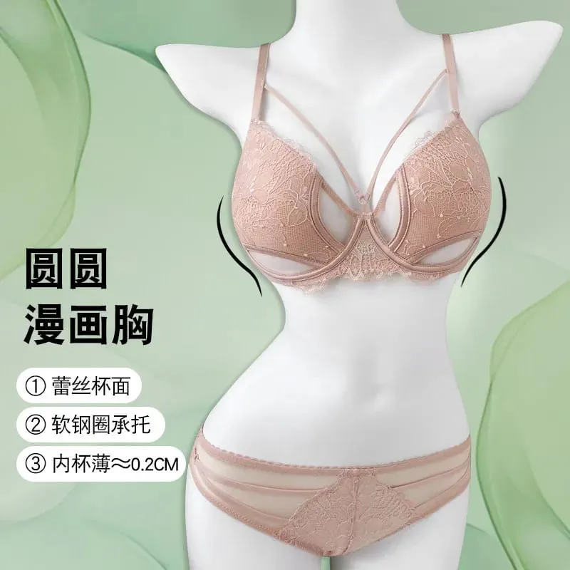 1. Σετ σουτιέν BANERDANNI Sexy Pure Desire Big Bust Minimizer Push Up Side Support Anti Sagging Anti-flading Εσώρουχα Hot Sale Best