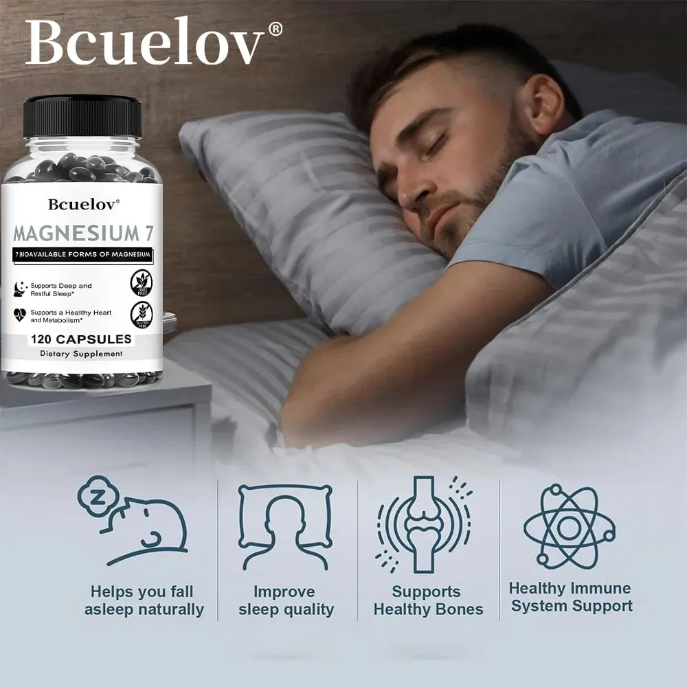 7 in 1 Magnesium Complex High Absorption Supports Energy Relaxation Promotes Healthy Sleep Helps Muscle Support Supplements