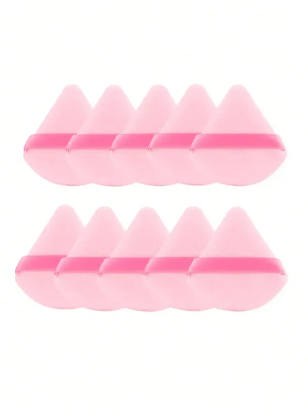 10 τμχ Triangle Velvet Powder Puff Pizza Flours Mini Face Makeup Sponge Cosmetics Ελαφρύ εργαλείο μακιγιάζ που πλένεται